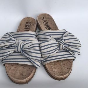 Sam & Libby Bow Slides size 10 Nautical